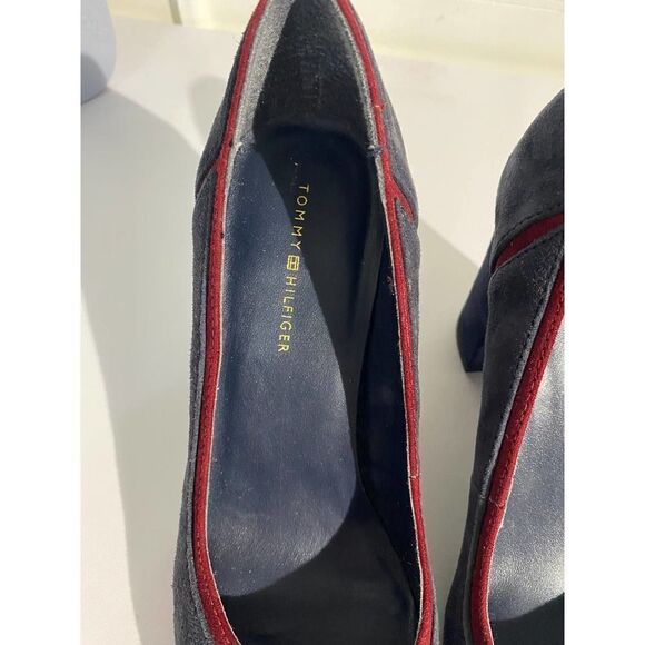 Tommy Hilfiger Black Suede Block Heels - Picture 3 of 10